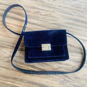 Loeffler Randall Velvet Blue Crossbody CocktailBag